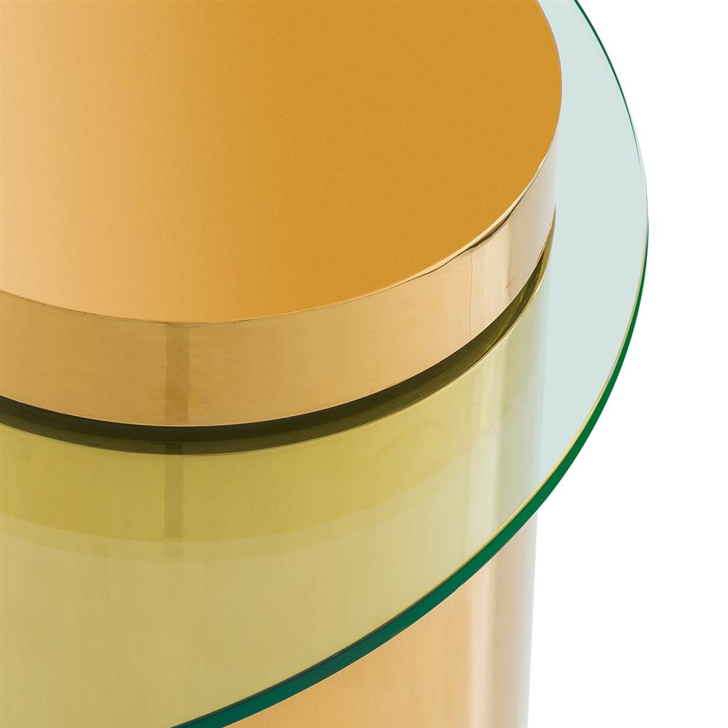 Журнальный столик стеклянный с золотом высота 54 см Equilibre от Delight Collection DELIGHT COLLECTION  242666 Прозрачный;золото  - Вид №1