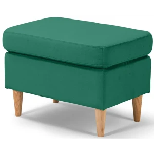 Пуф на ножках велюр Salotti Нильс Velutto 33 зеленый 60x43.5 см
