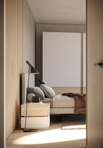 Кожаная двуспальная кровать