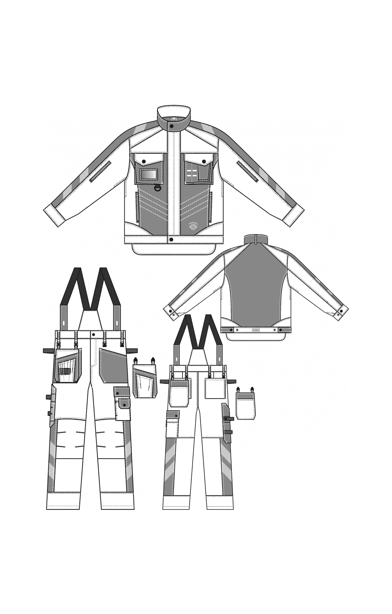68849 Костюм "Прогресс" темно-синий с серым лимон  Летняя спецодежда  размер 60-62/182-188  - Вид №6