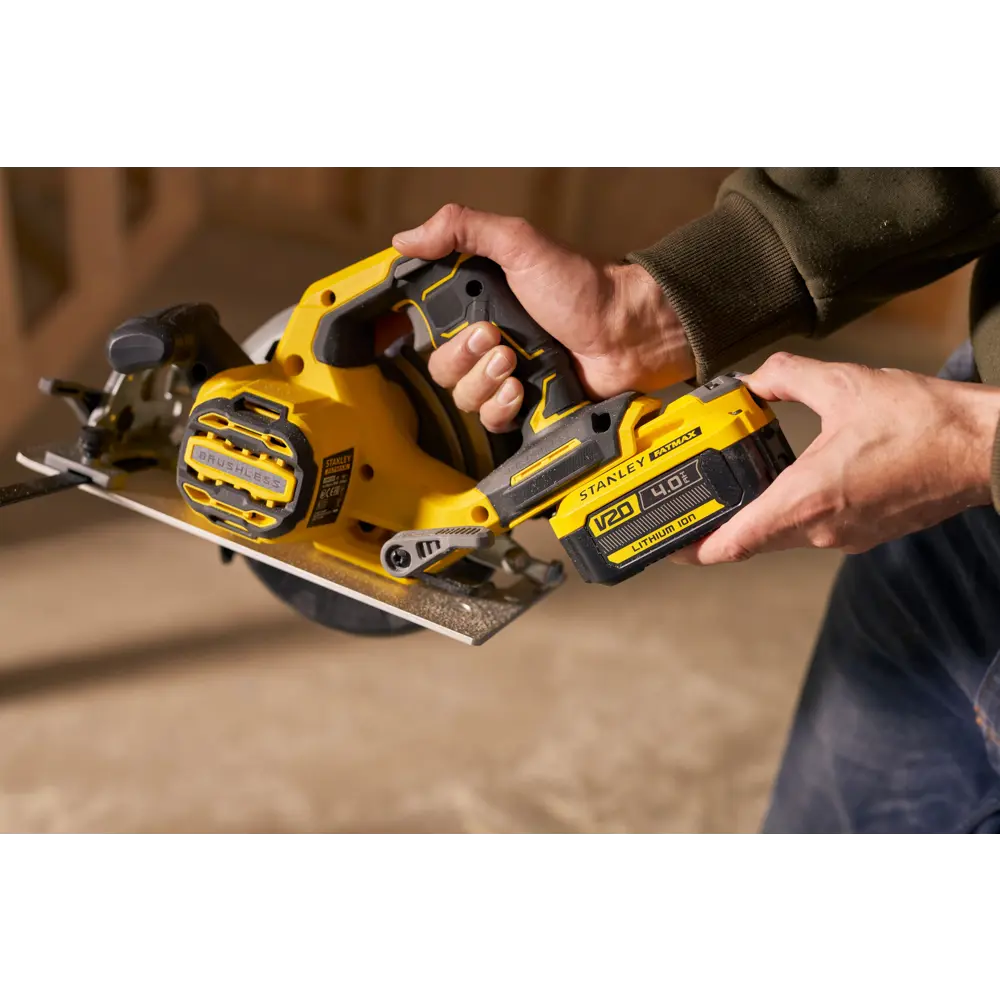 Циркулярная пила аккумуляторная Stanley Fatmax SFMCS550B-XJ, 18 В, 190 мм, без АКБ и ЗУ STLM-2064637 - Вид №16