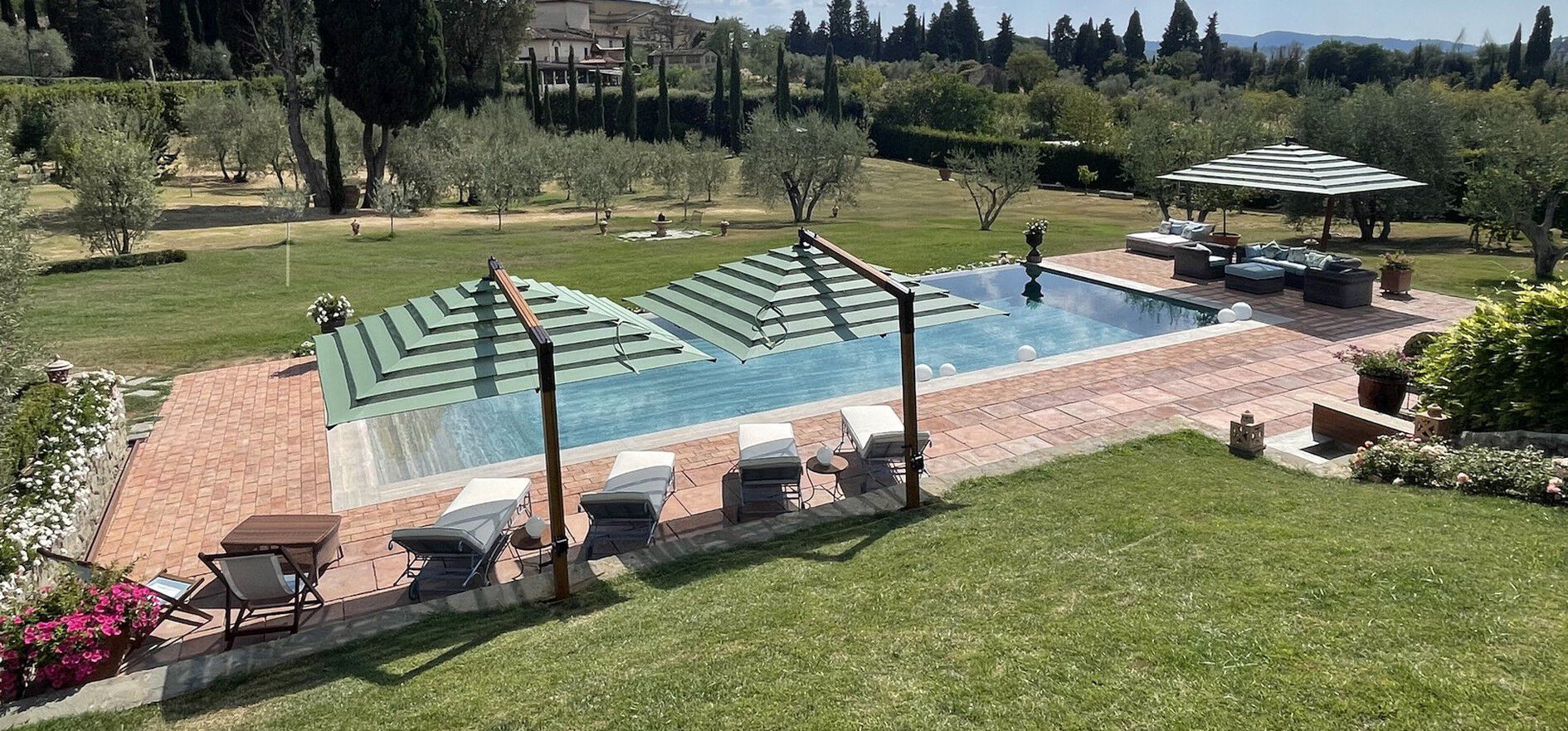 Вращающийся зонтик iroko с боковым полюсом Gardenart GIRASOLE IROKO ARCH-00029019 - Вид №3