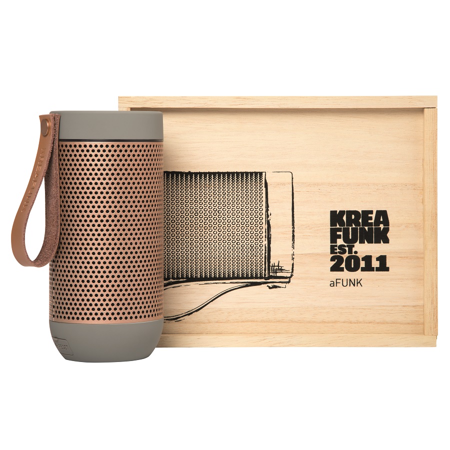 Колонка беспроводная с ремешком aFUNK, серая с бронзой KREAFUNK KFCD04 - Вид №5
