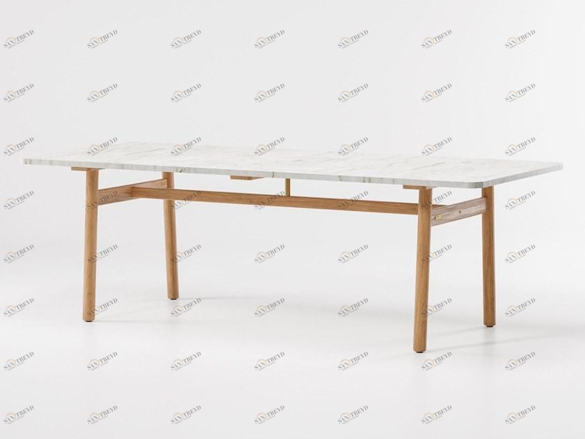 Kettal Прямоугольный мраморный садовый стол Riva #26711