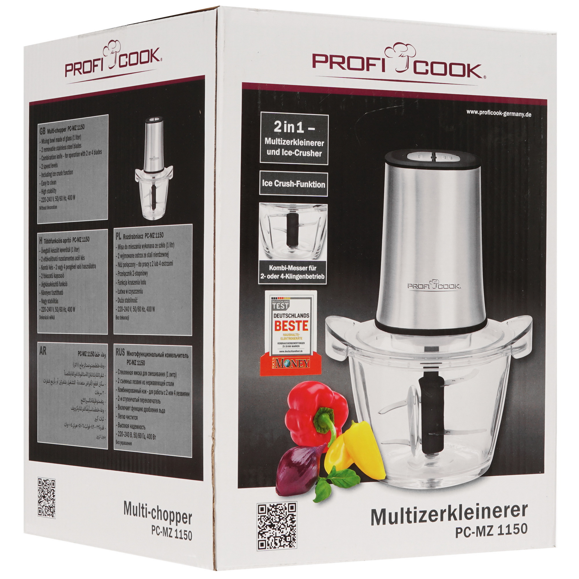 8195799 Измельчитель  Profi Cook PC-MZ 1150 серебристый ProfiCook STDN-0060501 - Вид №8