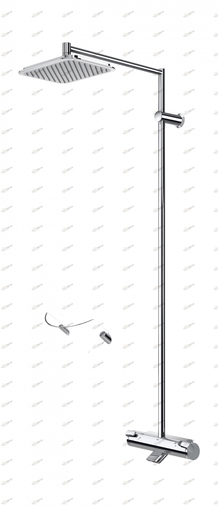 Oras 7191 Смеситель с верхним душем rain shower 7191 Optima Хром 