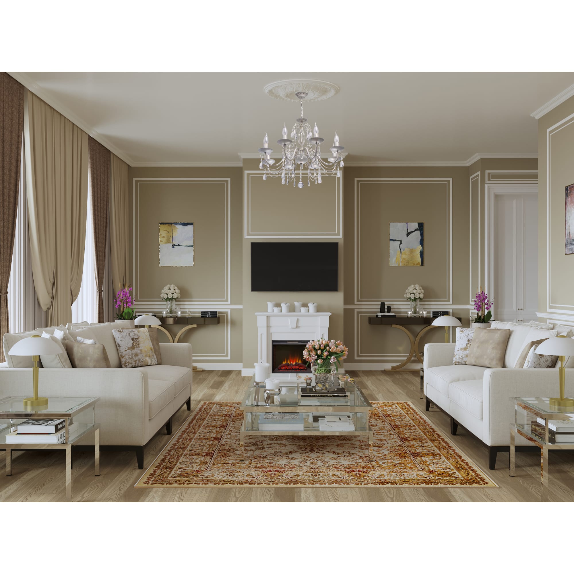 82018448 Свеча-столбик 6/8 см цвет бежевый Santreyd  - Вид №5