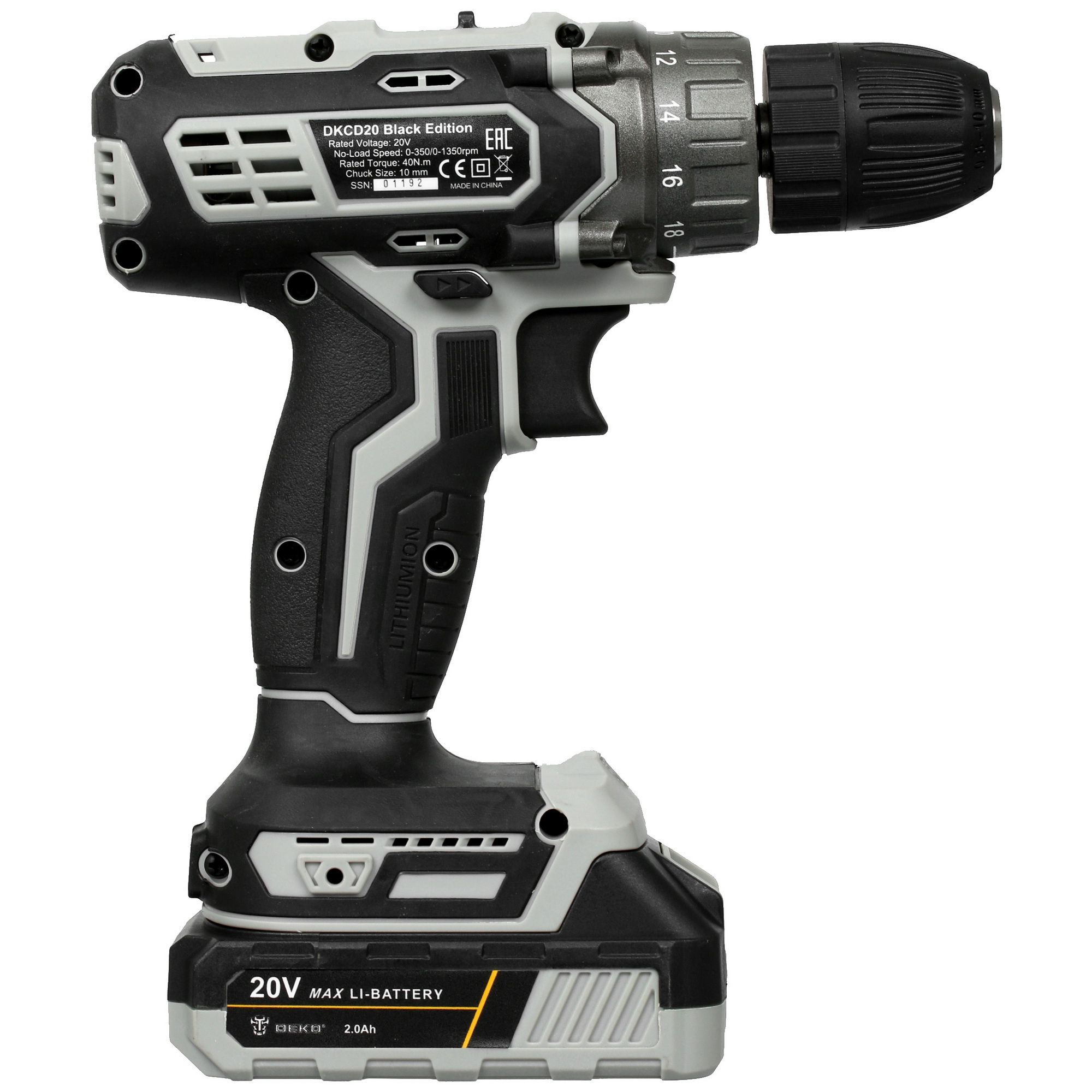 Дрель-шуруповерт DEKO DKCD20 Black Edition SET 3 063-4050 MAX 20V 5343163 STDN-0136479 - Вид №1