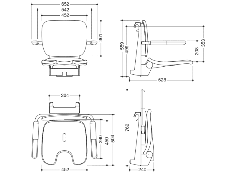 802.51.13660 Подвесное сиденье премиум-класса HEWI Sitzen  - Вид №2