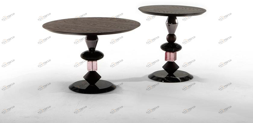 Tonin Casa Круглый деревянный журнальный столик Pandora sun-id-1461752