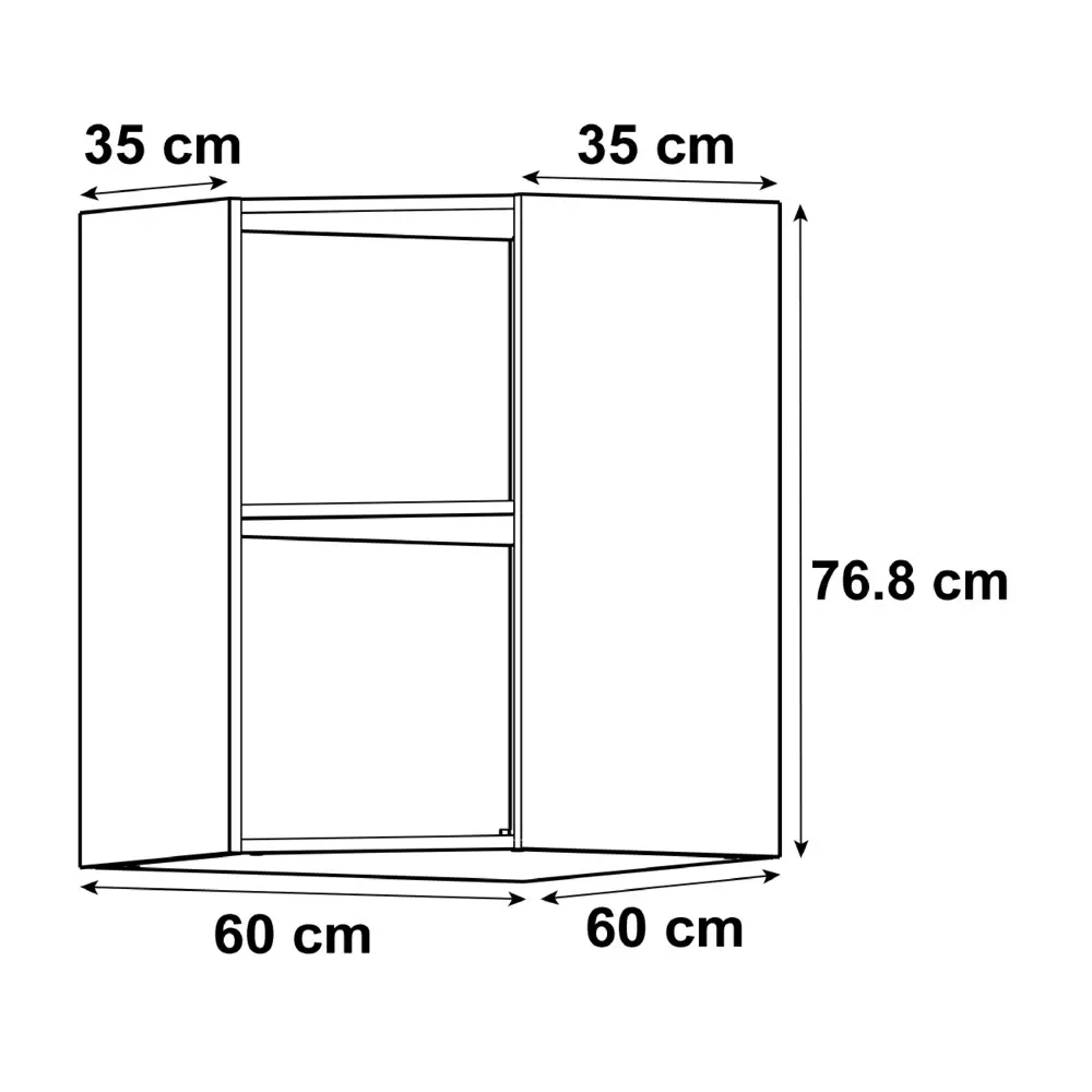 Каркас навесной угловой Delinia ID, 60x102.4x35 см, цвет белый 82000290 STLM-2202896  - Вид №1