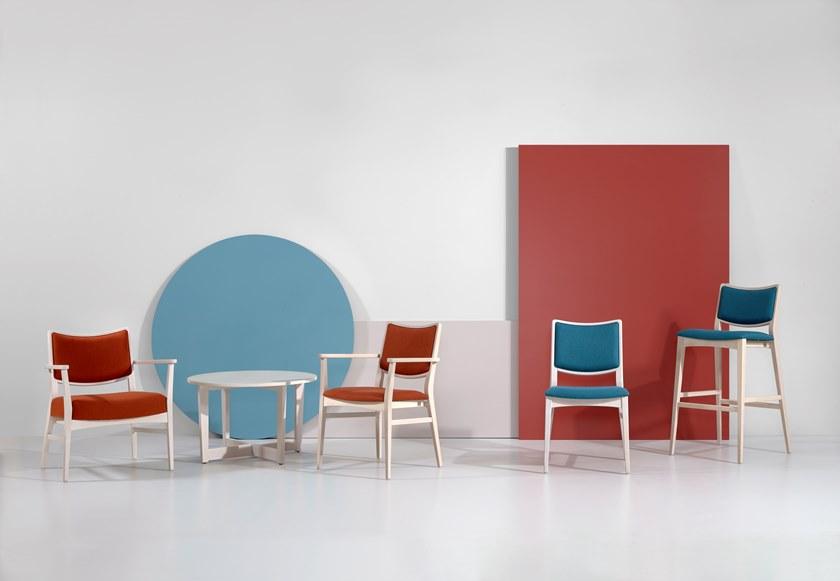 Fenabel Барный стул с обивкой из массива дерева Spirit sun-id-1351869 - Вид №2