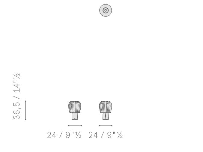 Светодиодная настольная лампа из дутого стекла Poltrona Frau NYMPH ARCH-00054167 - Вид №9