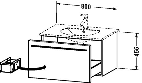 XL606201818 Тумбочка подвесная X-Large #XL6062 800 x 522 мм Белый матовый, декор Duravit - Вид №1