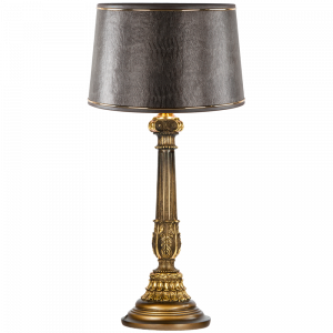 32022,34057 Настольная лампа Колонна Испанская Бронза Тюссо Игуана Шоколад BOGACHO