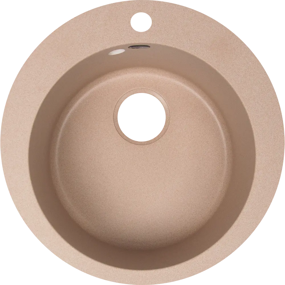 Кухонная мойка DELINIA кварцевая круглая 51×51 см песочный цвет 82502617 STLM-0028829 - Вид №2