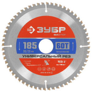 Диск пильный ЗУБР Универсальный рез 36916-185-30-60_z01 9123092