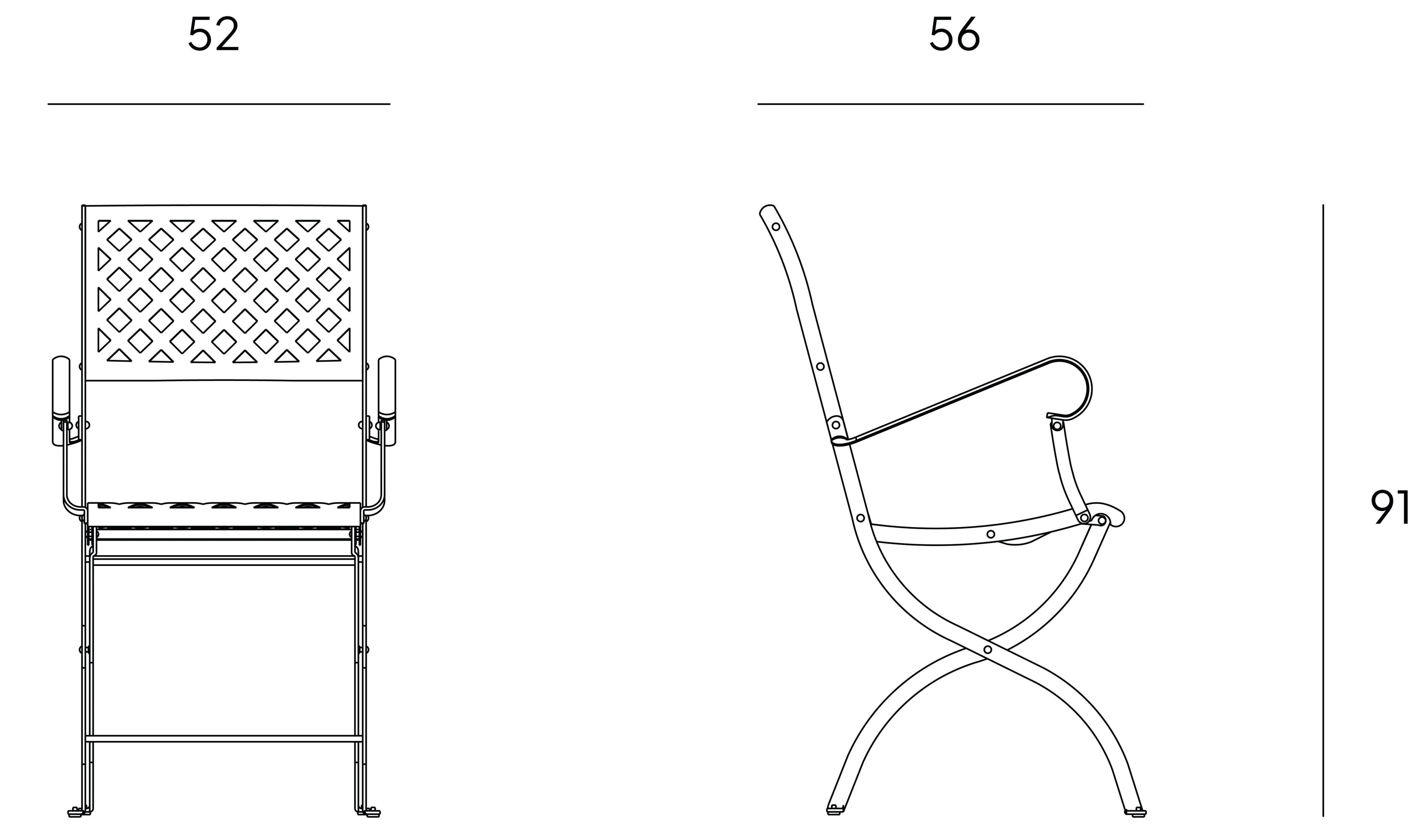 Складной стул для сада с порошковым покрытием VELTHA® MOTUS ARCH-00056017 - Вид №5