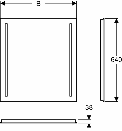 47180 Зеркало IFO Option с двусторонней подсветкой, W = 400 мм - Вид №7