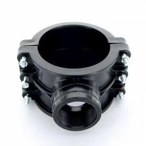 Врезка монтажная Unidelta зажим-В 125 x 2" 4 болта, для труб ПНД полипропилен PP-B