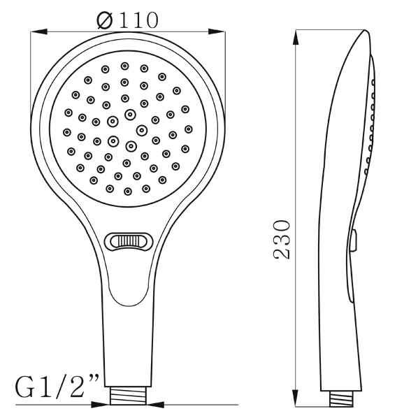 AGD 20.1304 P  Лейка для душа  ARGO kran agd201304p - Вид №1