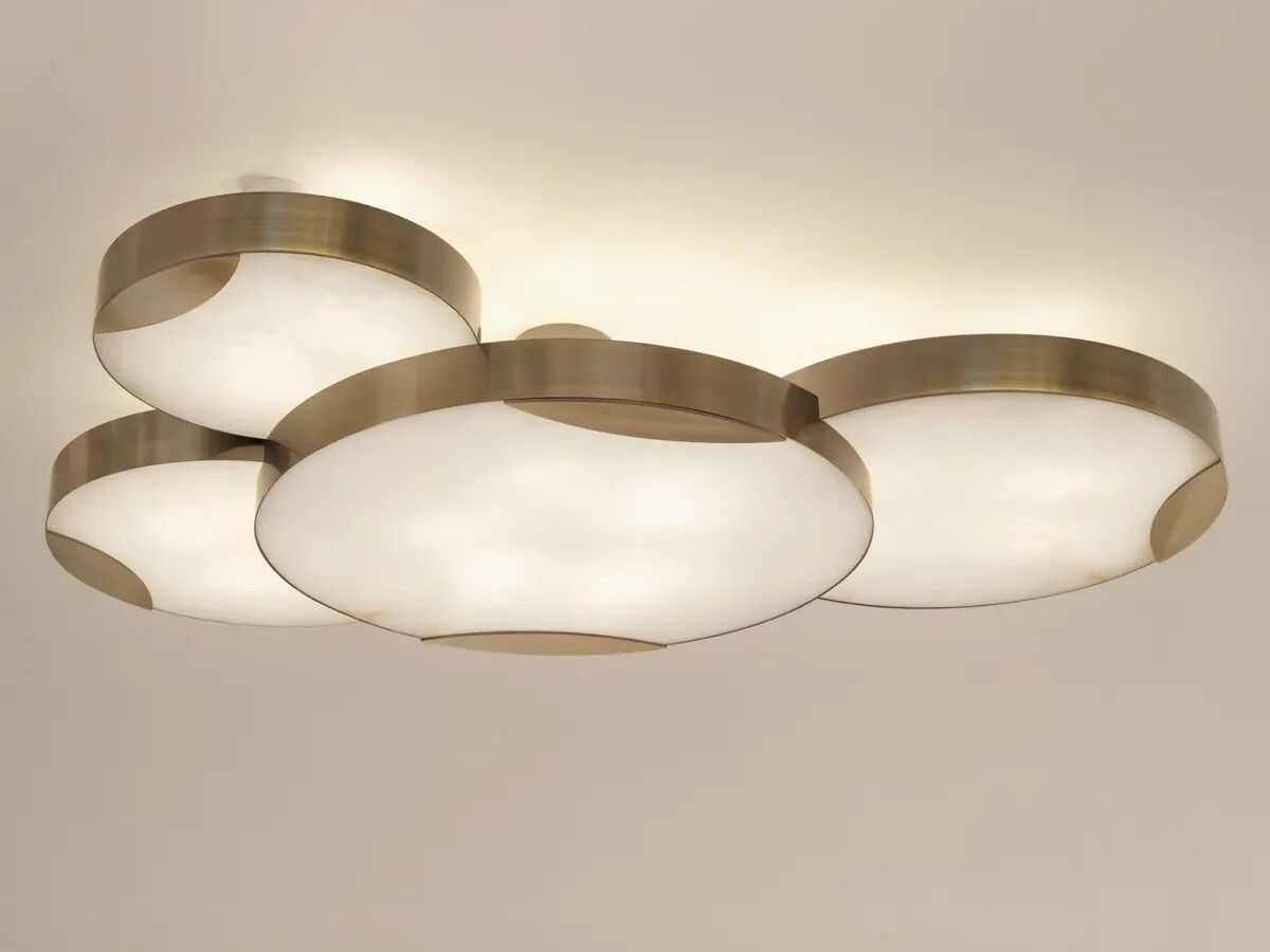 Светодиодный потолочный светильник ручной работы из металла и алебастра GASPARE ASARO облако ARCH-00123209 - Вид №1