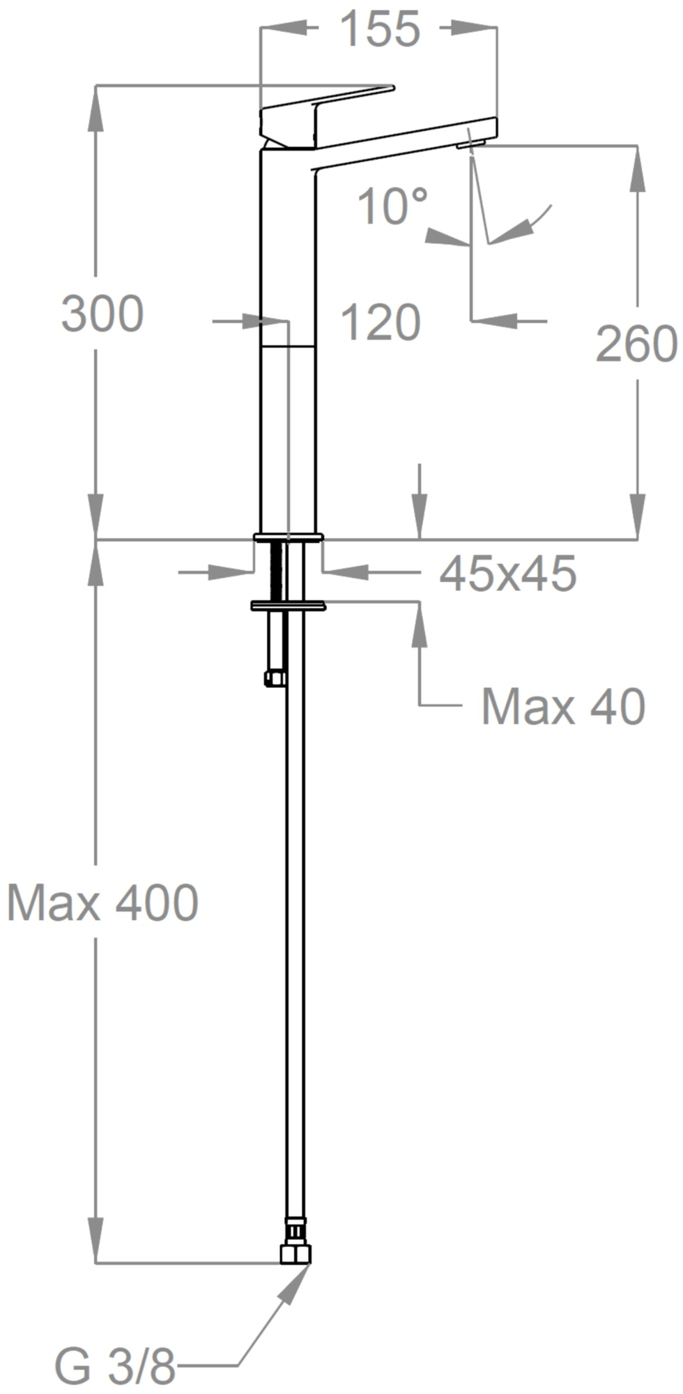 Fir Italia Смеситель для раковины из латуни на столешнице с автоматическим сливом Doda 67 6711400 - Вид №2