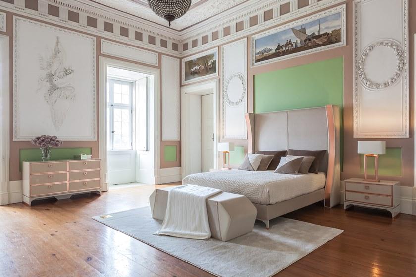 Stylish Club Двуспальная кровать из ткани с высоким изголовьем Cocktail Scf.c15 - Вид №1