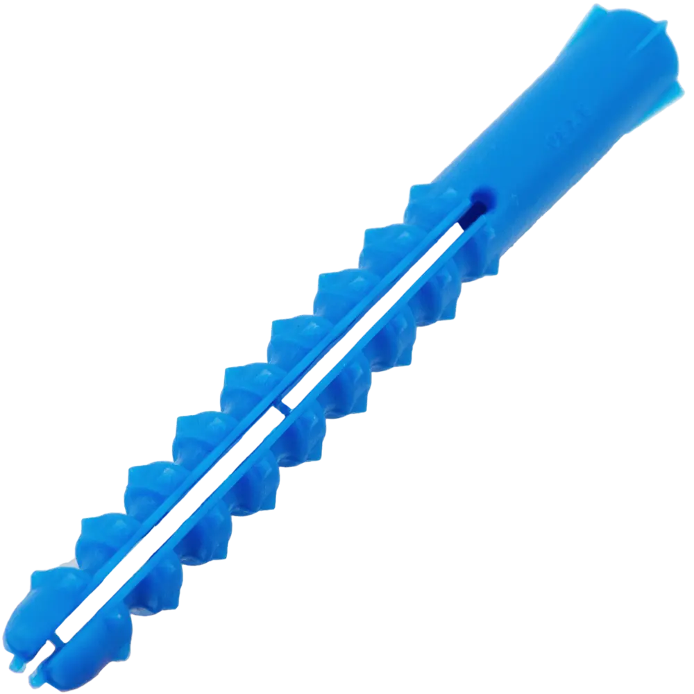 Дюбель с шипами для полнотелых материалов 8х80 мм полипропилен цвет синий 200 шт НЕВСКИЙ КРЕПЕЖ STLM-2136307 - Вид №1