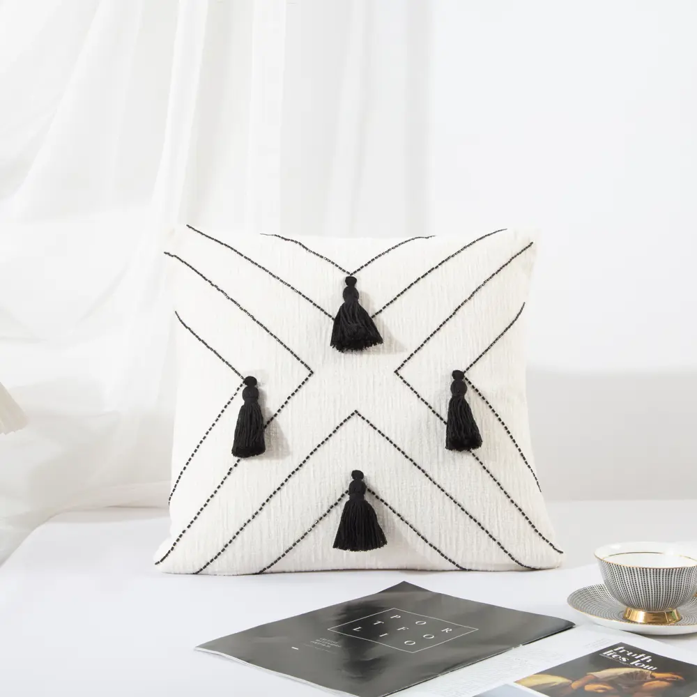 Декоративная подушка Ронда 45×45 см бежевая 89428280 СТОЛИЦА ТЕКСТИЛЯ STLM-1577750 - Вид №4