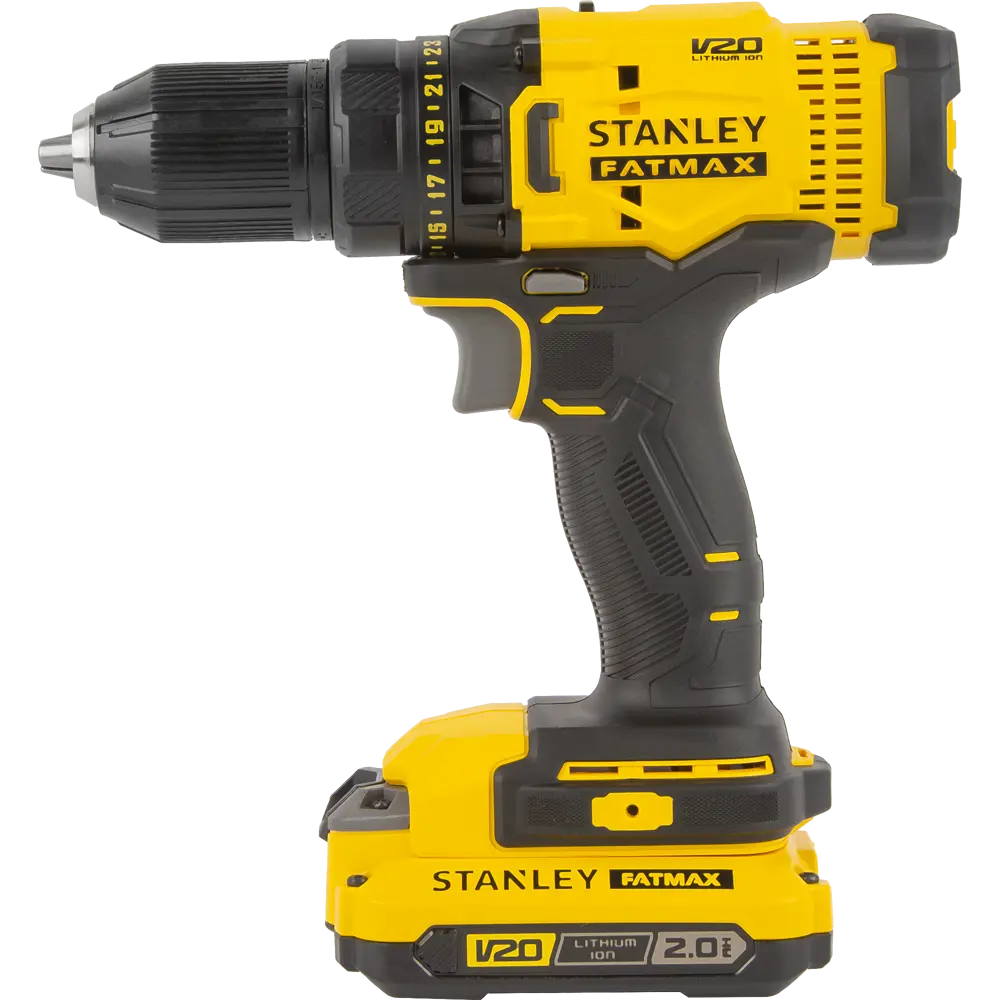 Дрель-шуруповерт аккумуляторная Stanley Fatmax SCD700D2K, 18 В Li-ion 2х2 Ач STLM-2022114 - Вид №1
