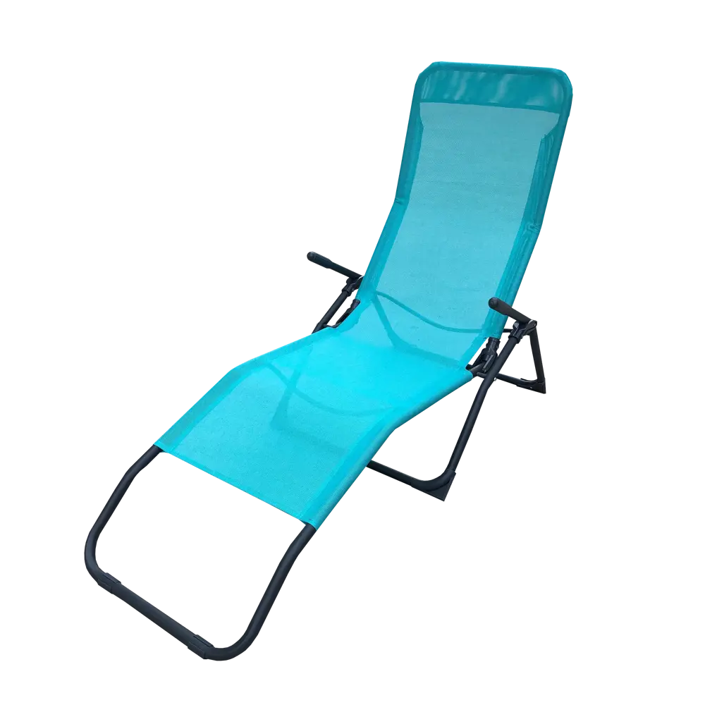 Шезлонг складной Naterial Fiesta 142x60x99 см сталь/ текстилен мятный 82575555 STLM-2143659 Santreyd  - Вид №1