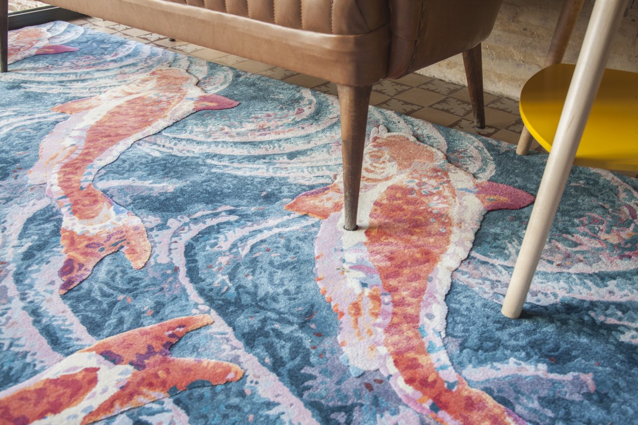 Ковер Lucky you от NOW CARPETS NOW CARPETS ДИЗАЙНЕРСКИЕ 153576 Синий;красный  - Вид №1