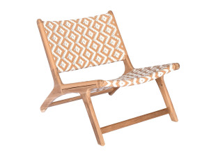 Садовое кресло из тикового дерева и синтетической ткани