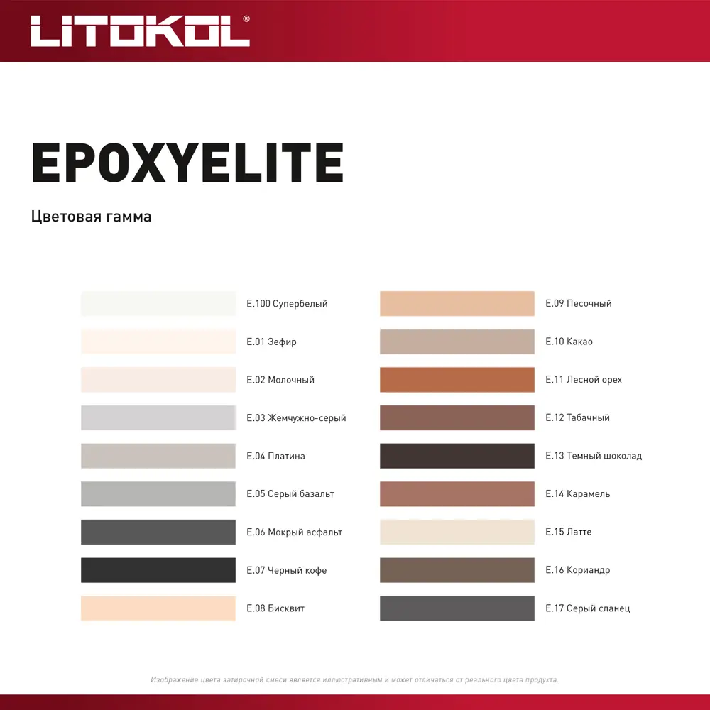 Затирка эпоксидная Litokol Эпоксиэлит Е.05 цвет серый базальт 2 кг EpoxyElite STLM-2194844 - Вид №4
