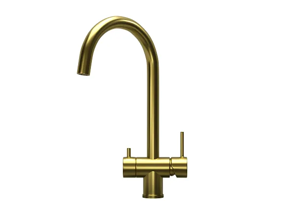 7104, ЗОЛОТО САТИН, СМЕСИТЕЛЬ КУХОННЫЙ GRANULA Kitchen Space 7104-ST104 - Вид №1