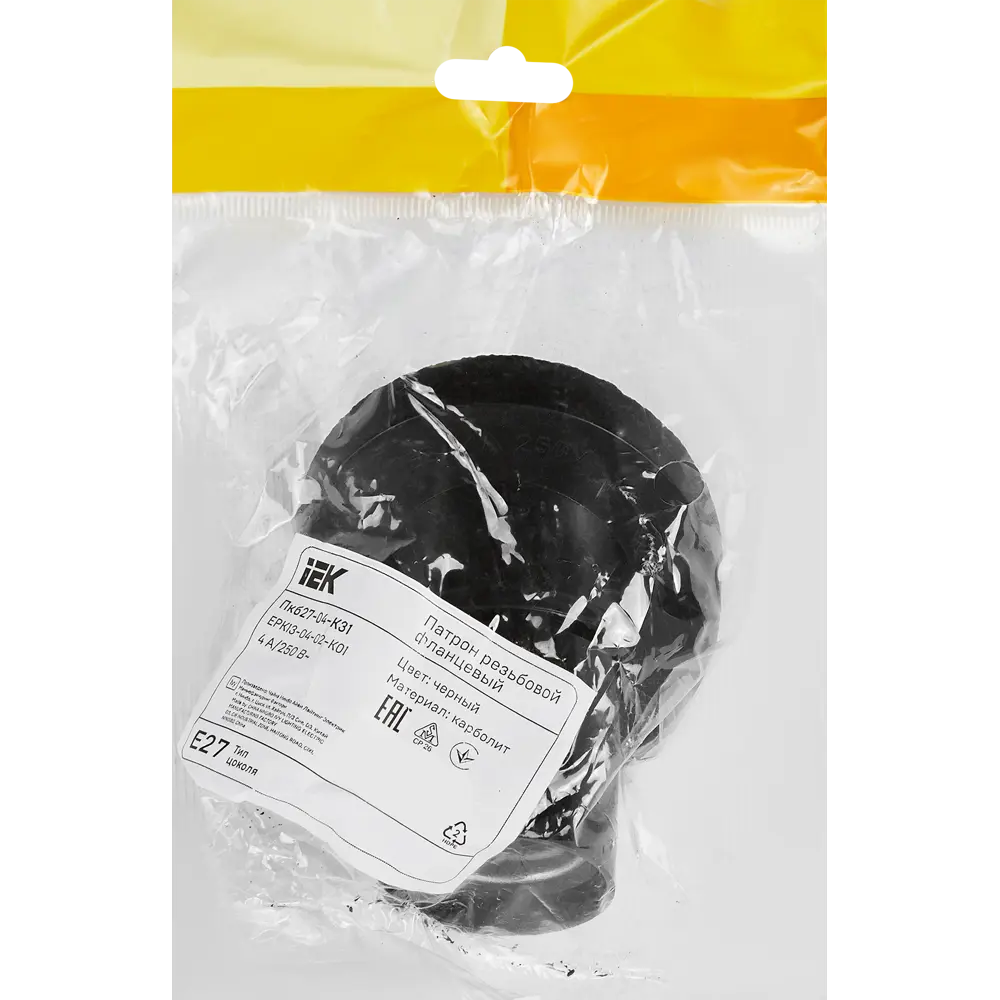 Угловой патрон IEK для ламп Е27 - черный карболитовый 86269718 STLM-1391189 - Вид №4