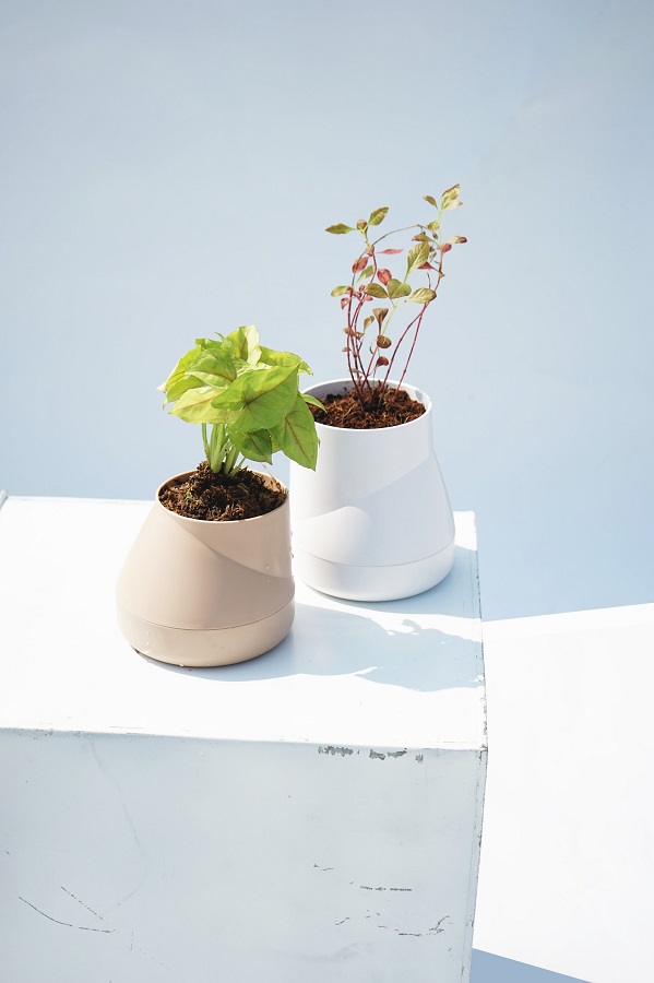 Горшок цветочный Hill Pot, маленький, кремовый Qualy QLX20001CR - Вид №2