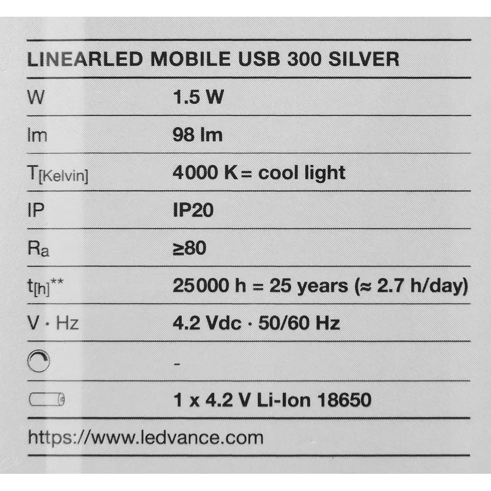 Светильник светодиодный Ledvance Linearled Mobile 300 на батарейках крепление на клей цвет серый 82282399 STLM-2076986  - Вид №6