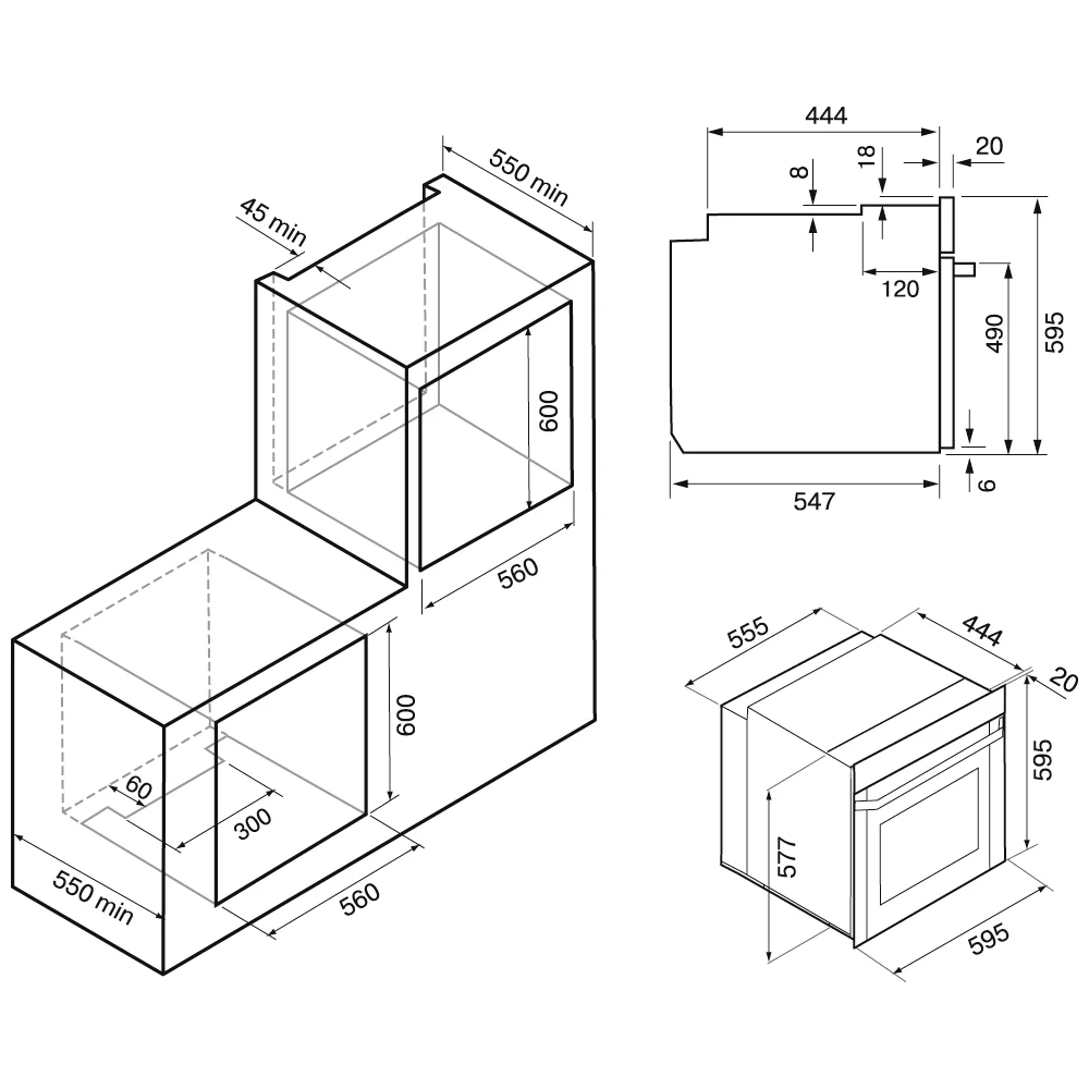 9173489 Электрический духовой шкаф KRONA NERO max 60 BL/BL черный KRONA1 STDN-0012181 - Вид №7