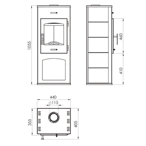 Печь-камин Мета Нарва 6М 1006 - Вид №1