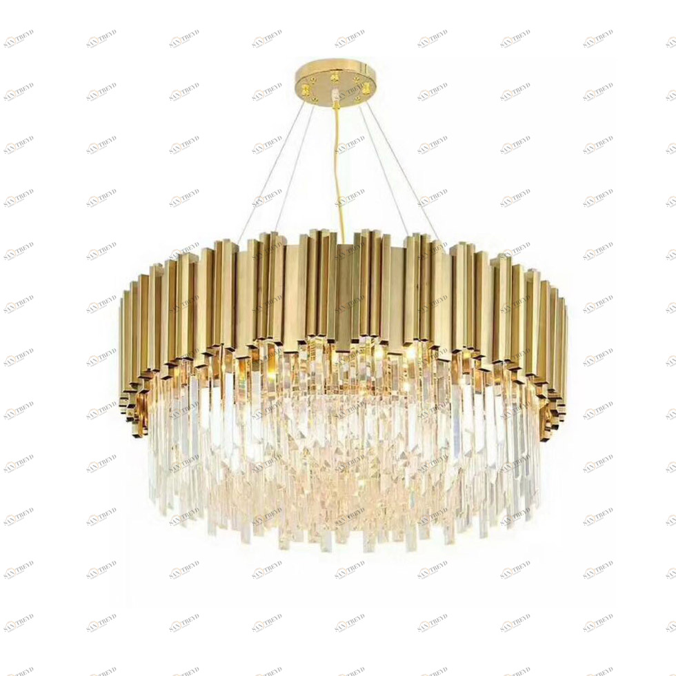 Люстра стеклянная на 8 ламп 35х60 см золотая Barclay 8005P/600 DELIGHT COLLECTION ДИЗАЙНЕРСКИЕ 00-3883142 Золото;прозрачный 