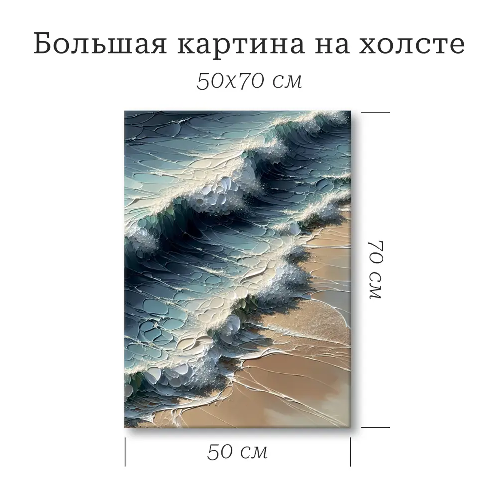 Santreyd Картина «Морской прибой» 50×70 см для современного интерьера 89394680 STLM-1539292 - Вид №2