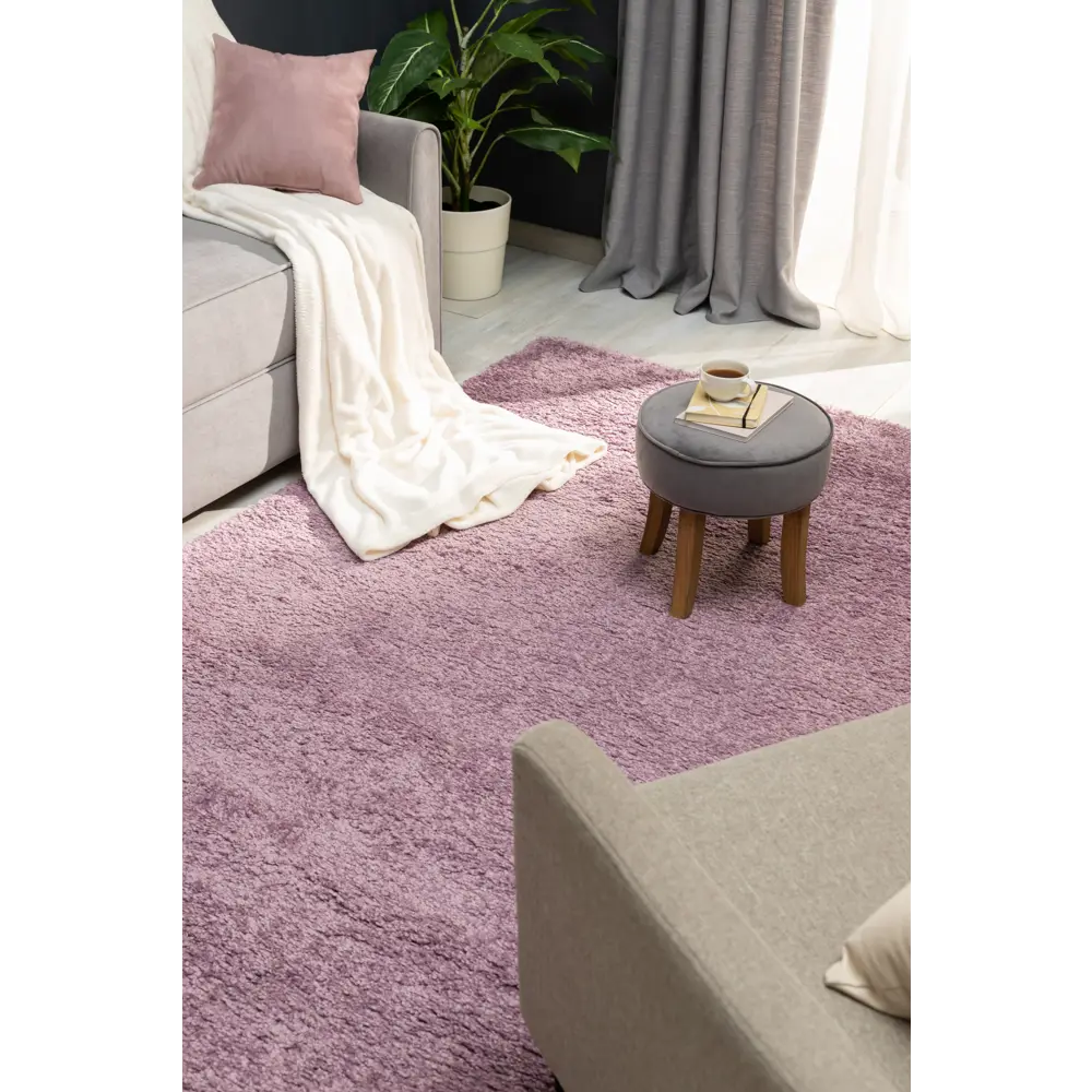 Ковер полипропилен Шагги Тренд L001 150x230 см цвет сиреневый MERINOS STLM-2087104 - Вид №4