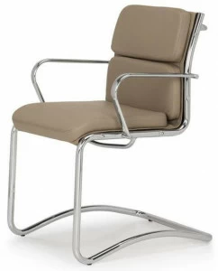 Quinti Sedute Консольное кожаное кресло с подлокотниками Season