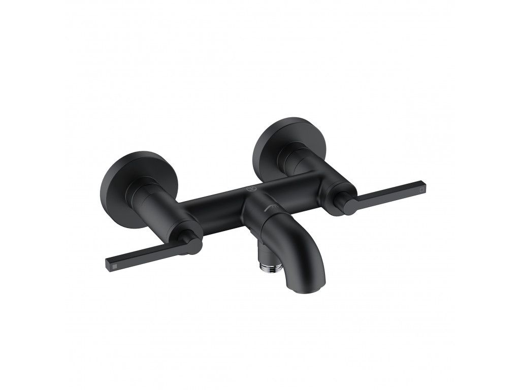 205403915 смеситель для ванны и душа Puristic KLUDI NOVA FONTE матовый черный 