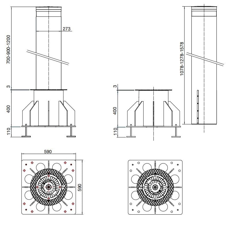 Высокий уровень безопасности съемный боллард Pilomat High security line ARCH-00010712 - Вид №2