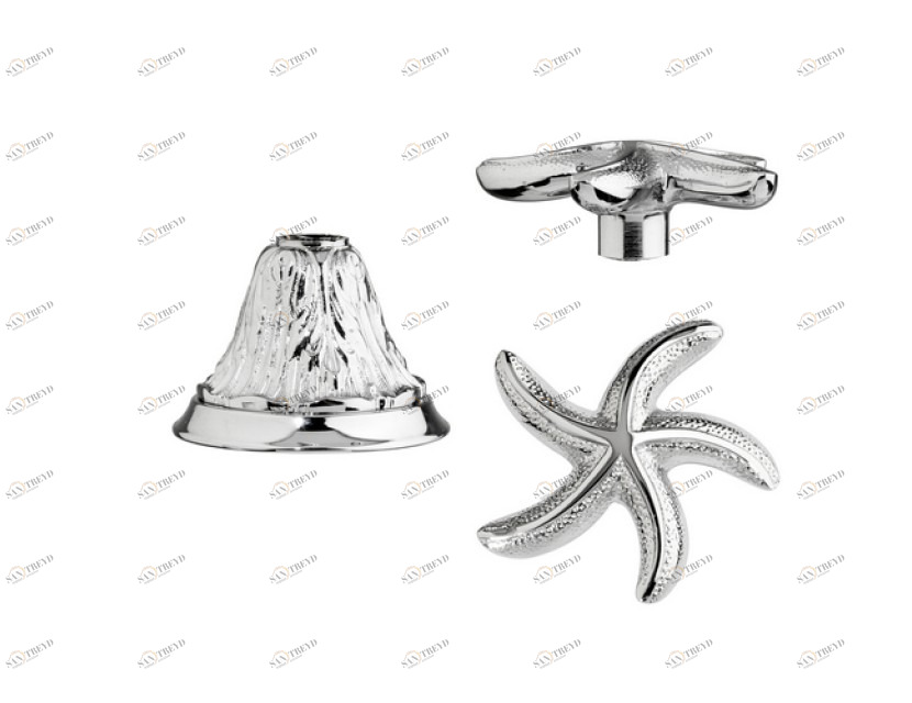 230727.B040.53 Обрезка комплект отсечной клапан Хром с черной патиной Mestre 