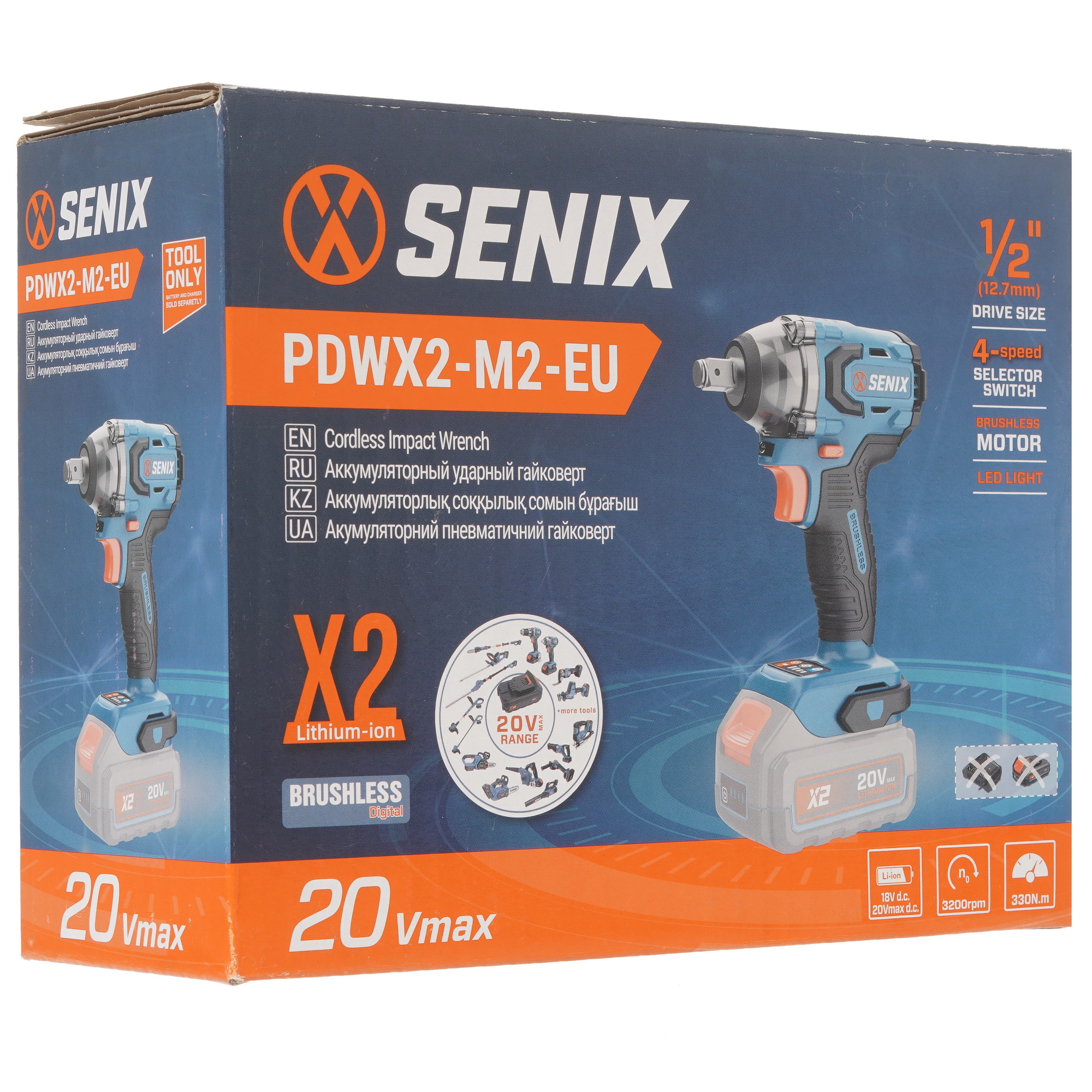 Гайковерт SENIX PDWX2-M2-EU 20 Volt Max X2  , Без ЗУ, Без АКБ 9067926 STDN-0094480 - Вид №6