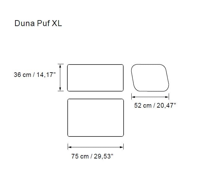 Прямоугольный садовый пуф OGO Дюна ARCH-00105117 - Вид №4